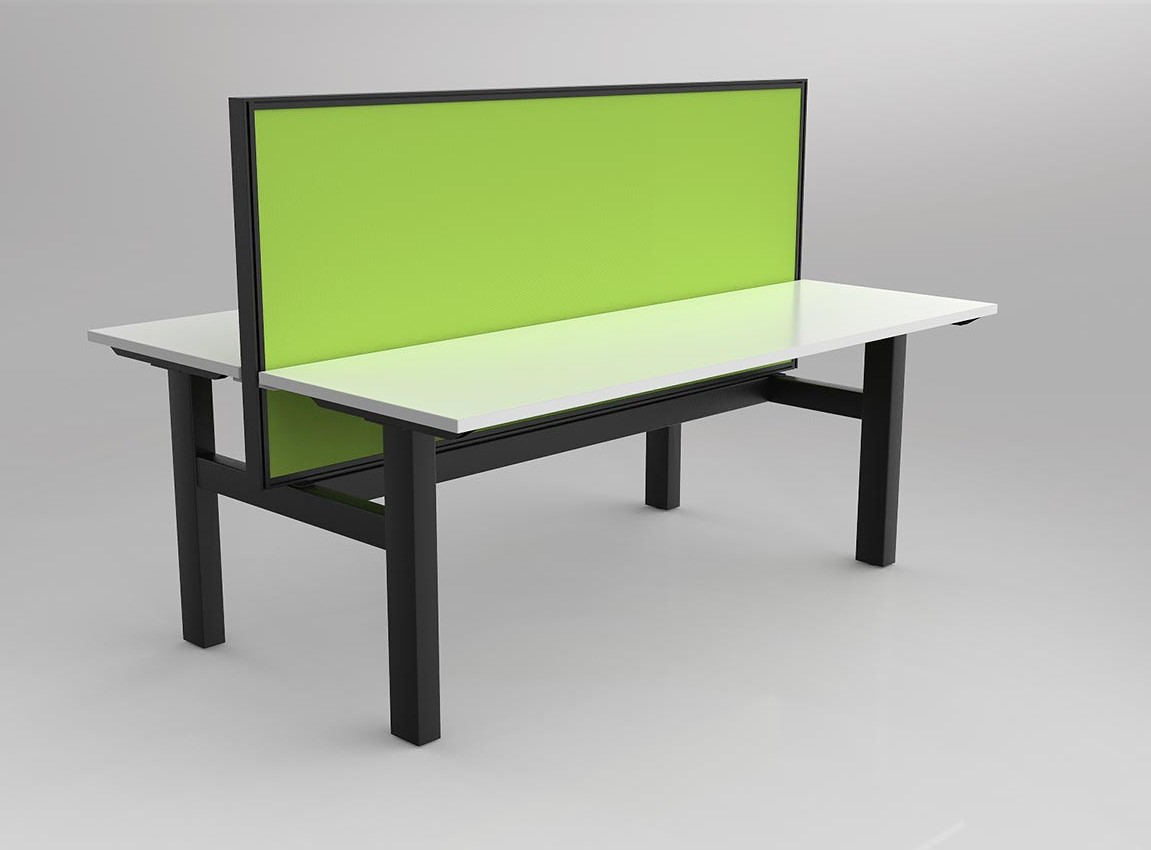 Agile Fixed Height Desk Double Side with Studio 50 Screen